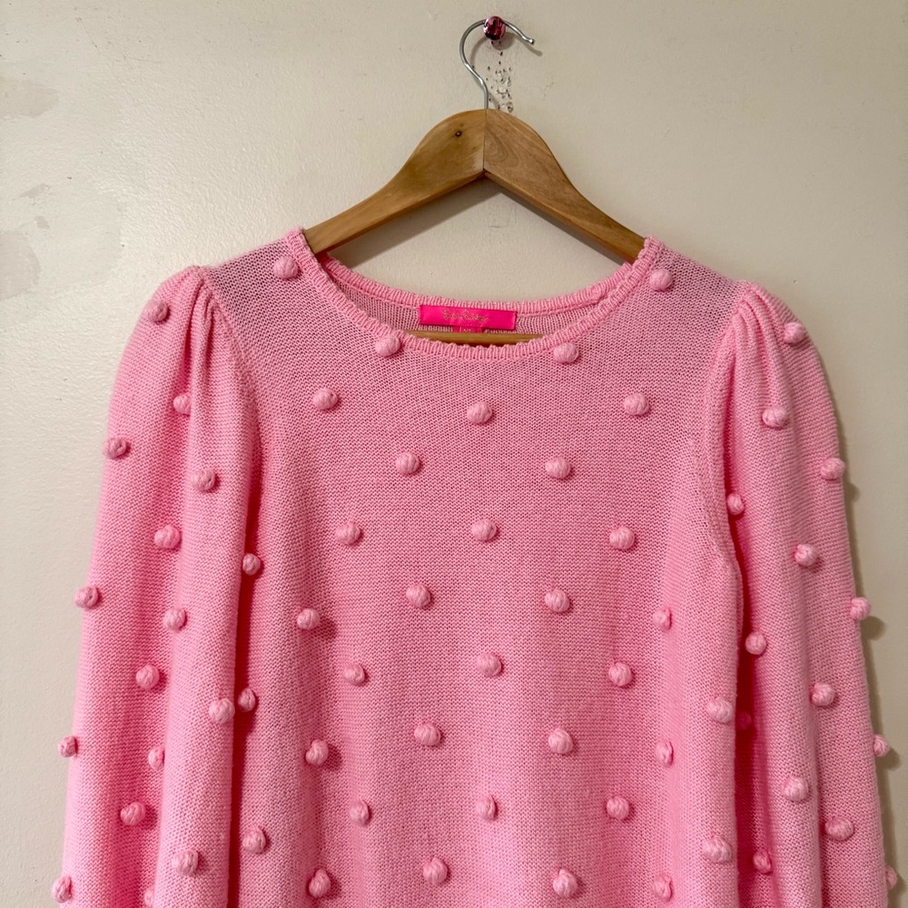 Lilly Pulitzer Sweater Pink Knot Knotted Long Sleeve Knitwear XS extra small - Picture 2 of 7